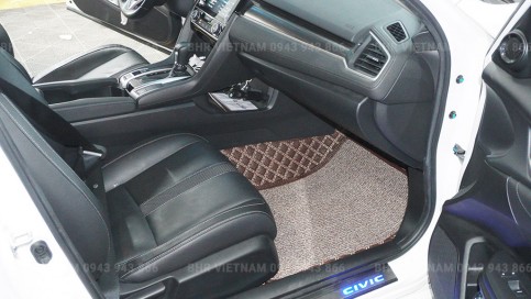 Thảm lót sàn ô tô 360 độ cho xe Honda Civic sang trọng, giá gốc tại xưởng Hà Nội, TPHCM